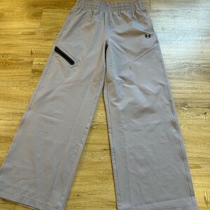 UNDER ARMOUR Pants Small S Womens Gray Baggy Unstoppable Wide Leg Sweat Pants